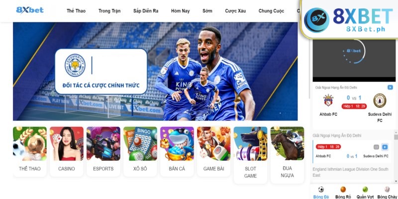 Đánh giá 8XBET về giao diện website