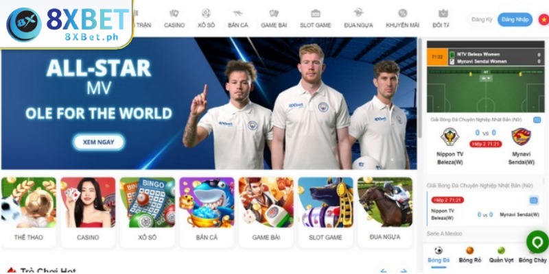 Giao diện dễ sử dụng mang lại trải nghiệm tuyệt vời tại link 8XBET